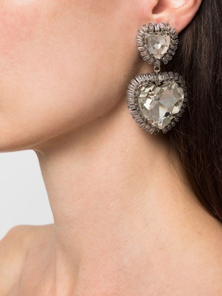Clip earrings with crystals - 2