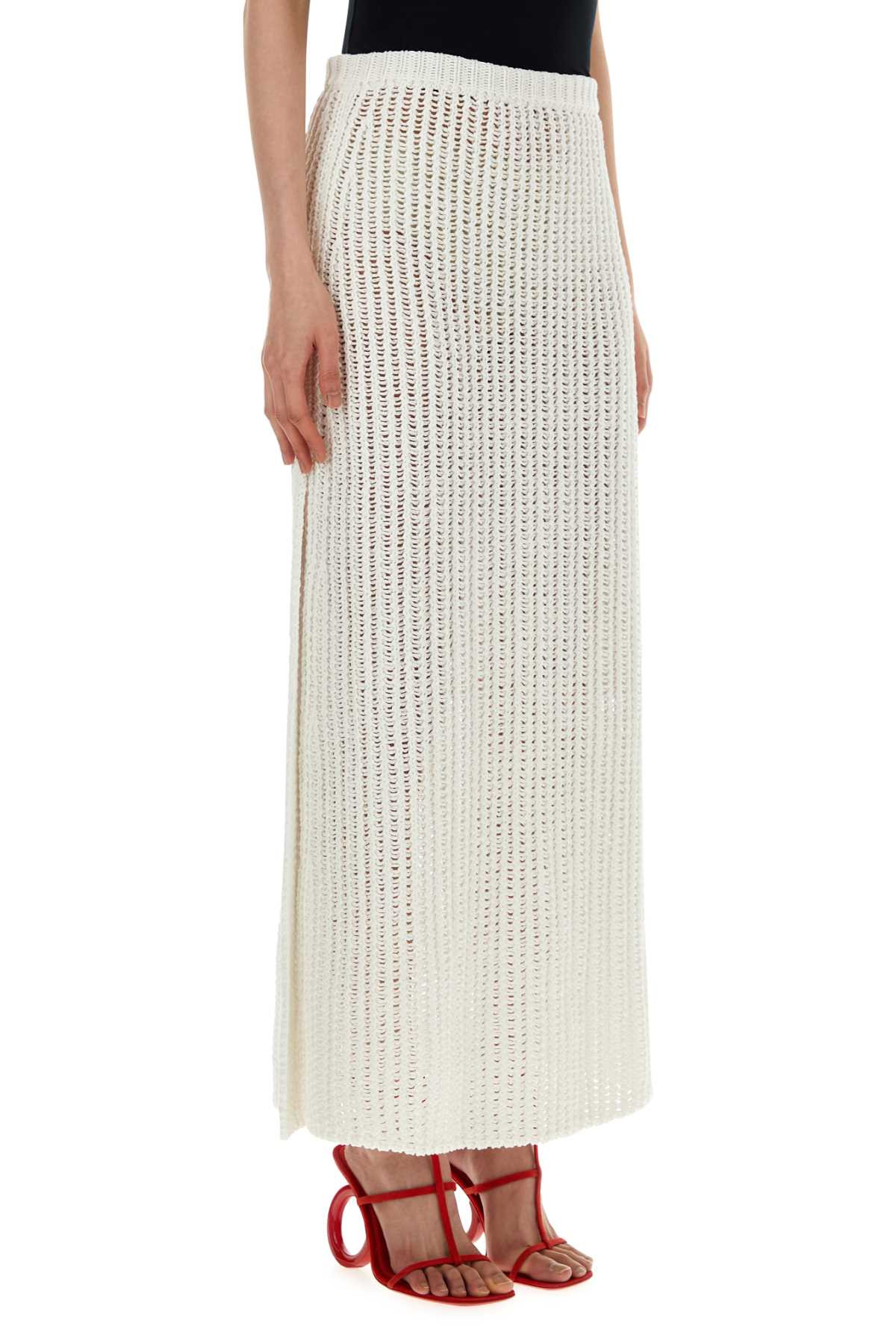 Salvatore Ferragamo Women White Cotton Skirt - 3