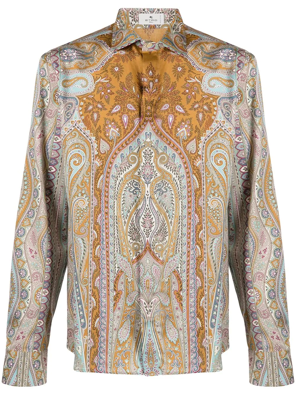 paisley pattern long-sleeve shirt - 1