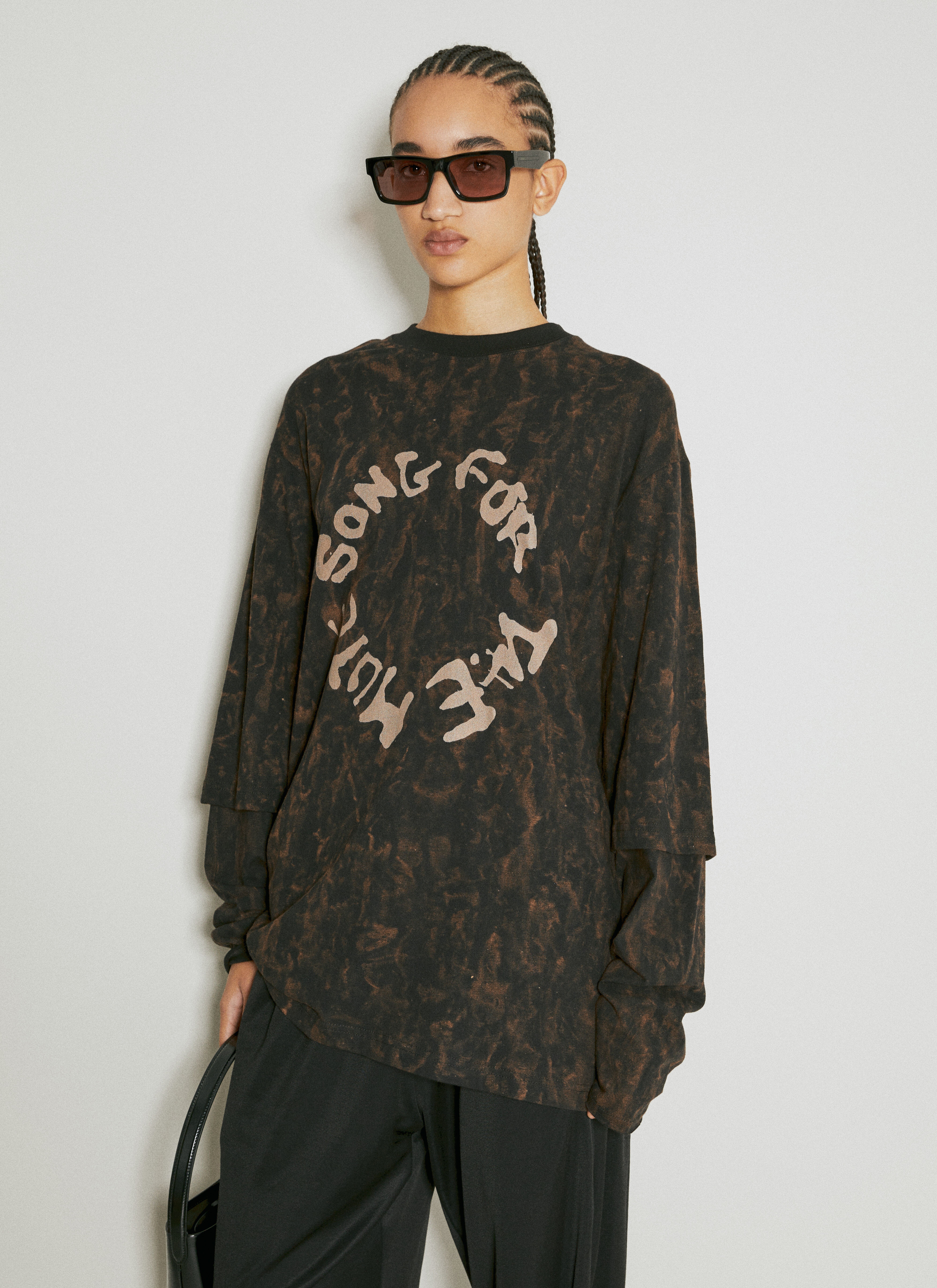 Distressed Logo Print Sweatshirt - 3