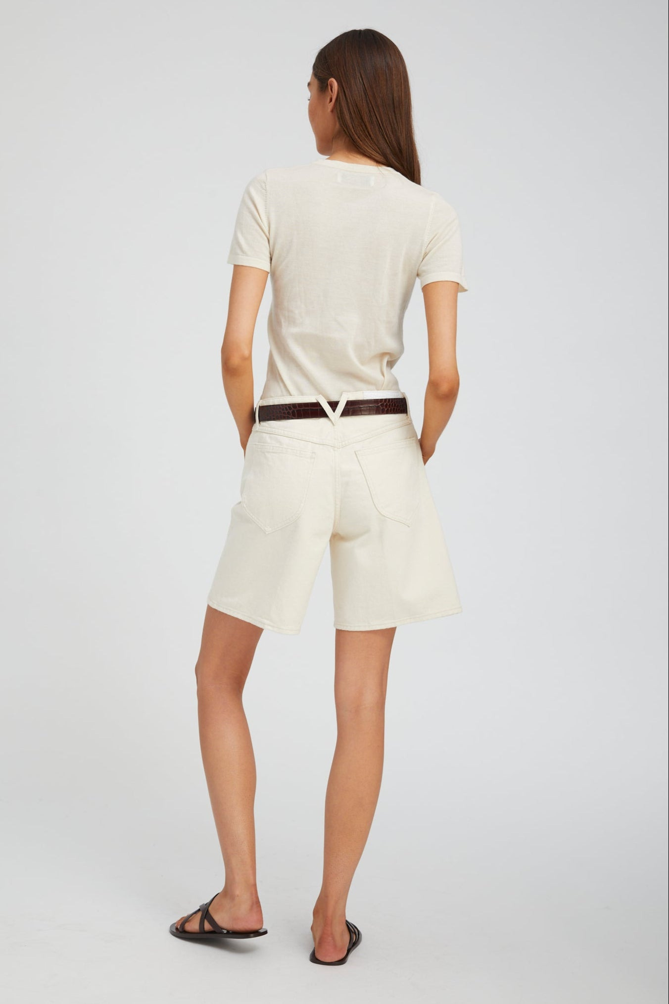 YOKO A-LINE DENIM SHORTS - 4