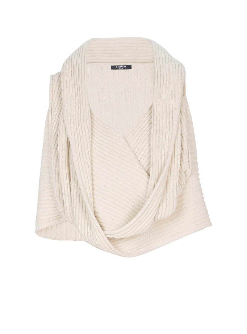 Ribbed silk knit jumper 1