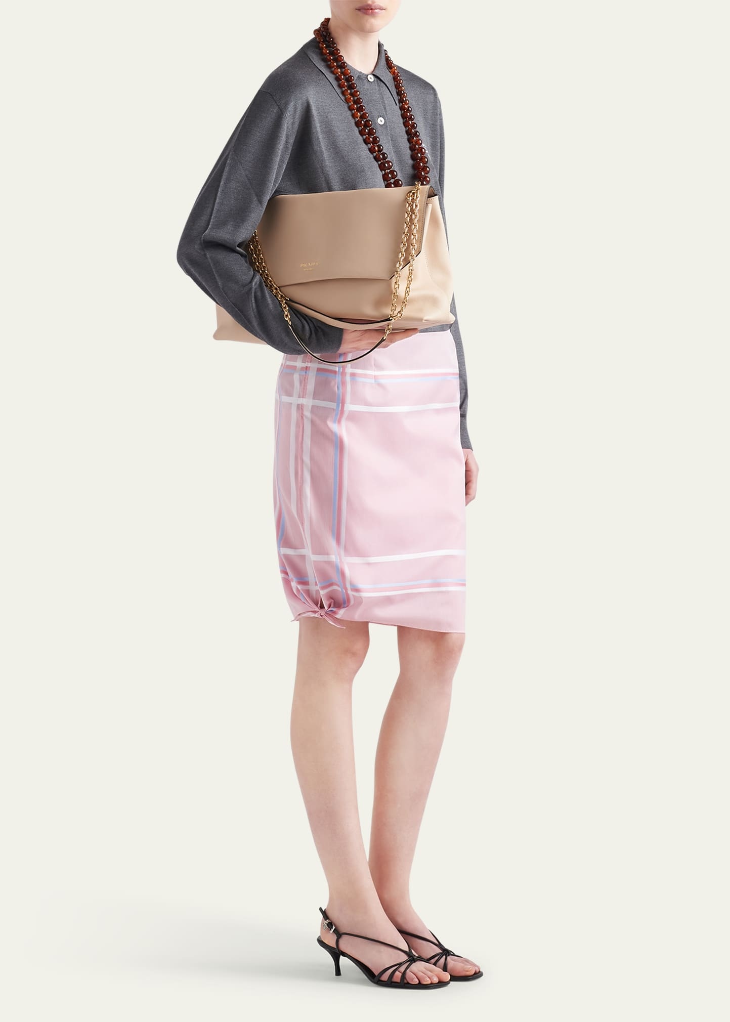 Short Batista Cotton Check Skirt - 2