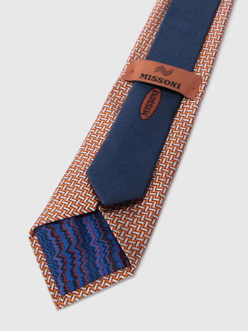 Pure silk zigzag tie 3
