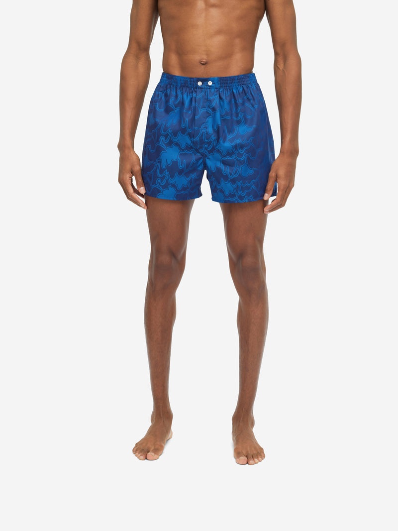 Men's Classic Fit Boxers Paris 23 Cotton Jacquard Navy - 5