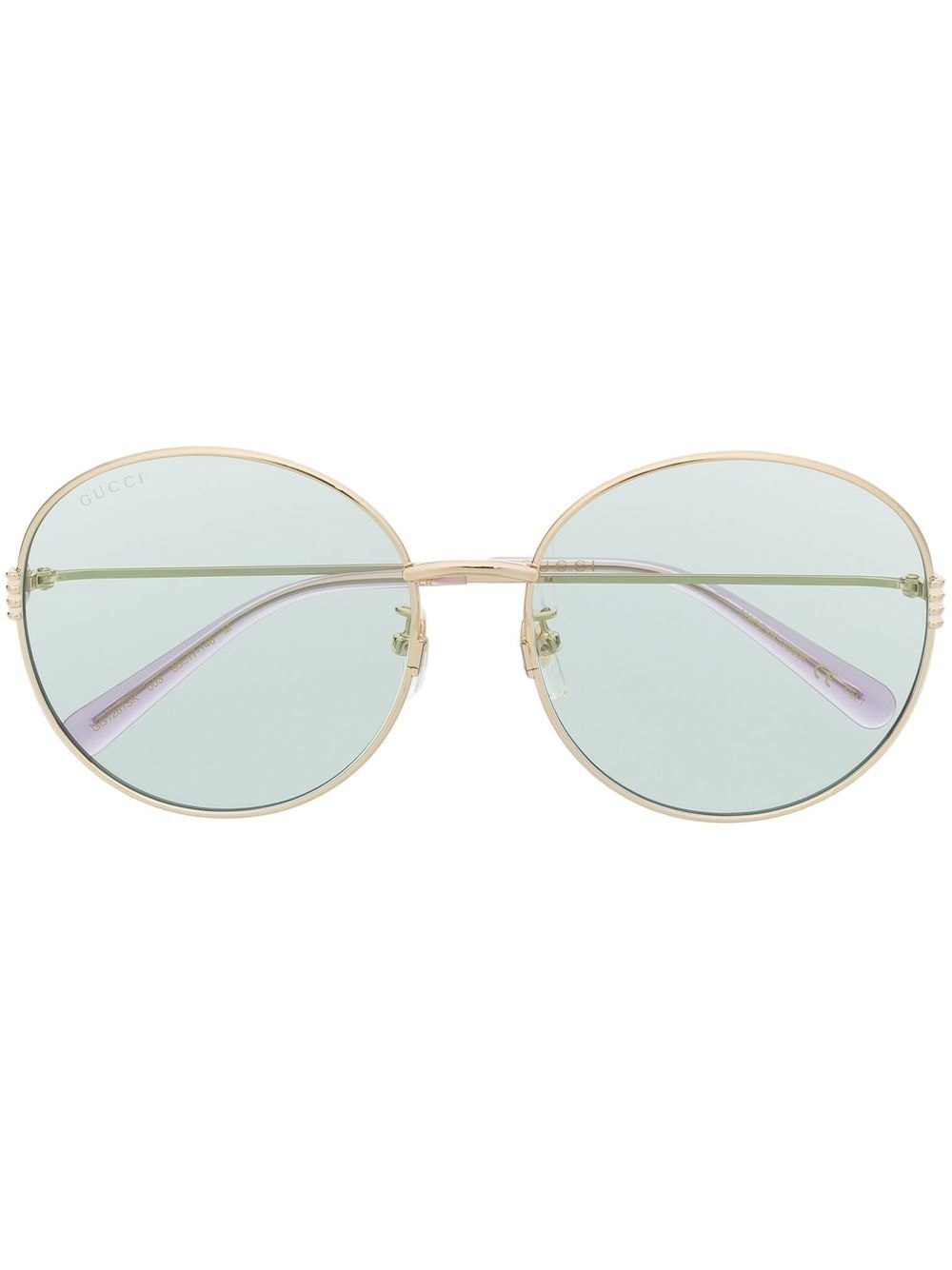 polished round-frame sunglasses - 1