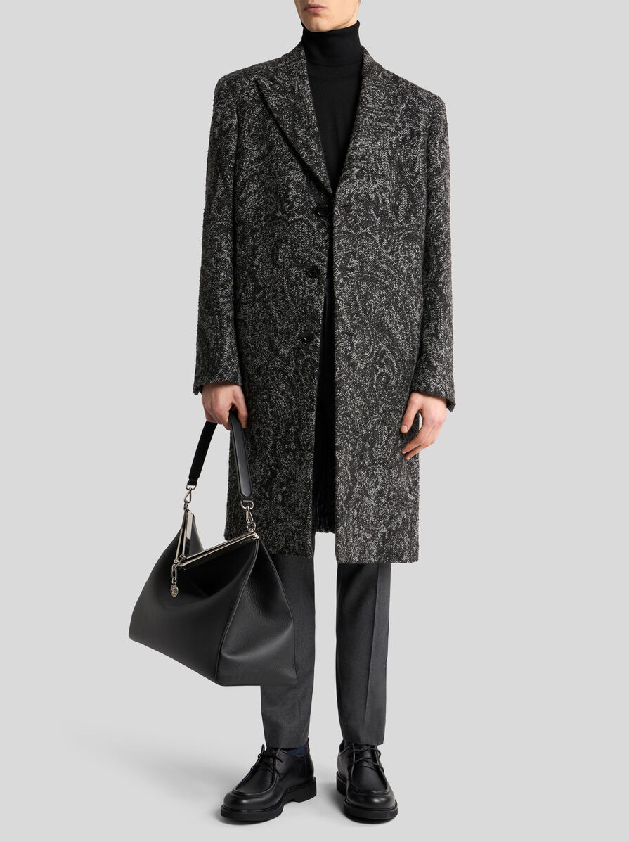 WOOL-BLEND JACQUARD COAT - 3