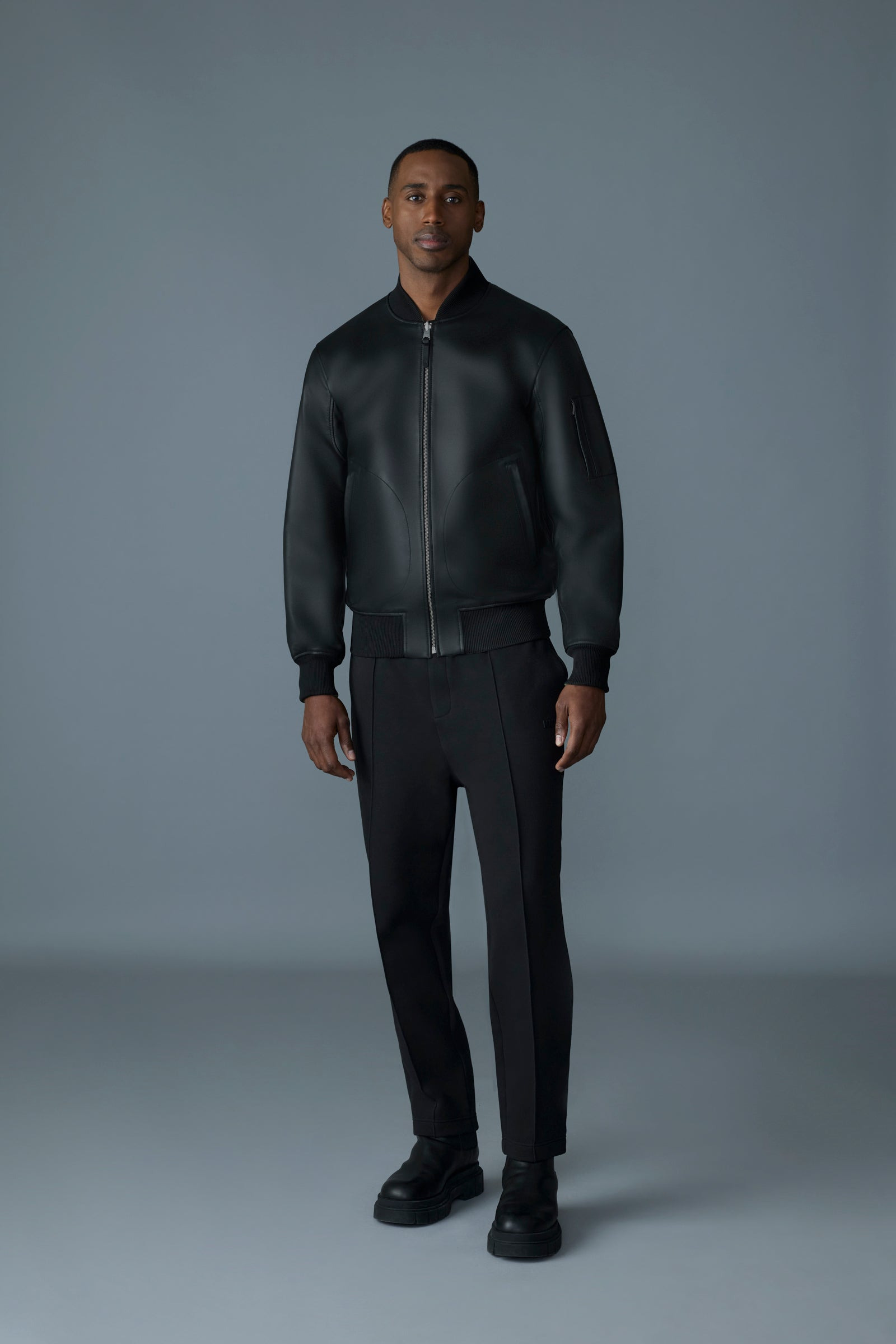 EASTON-SA 2-in-1 Reversible Leather Bomber Jacket - 2
