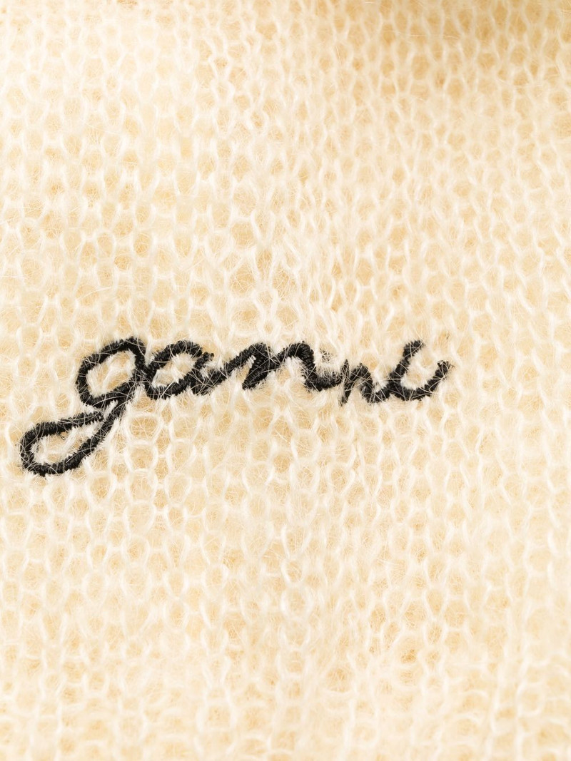 embroidered-logo detail dress 6