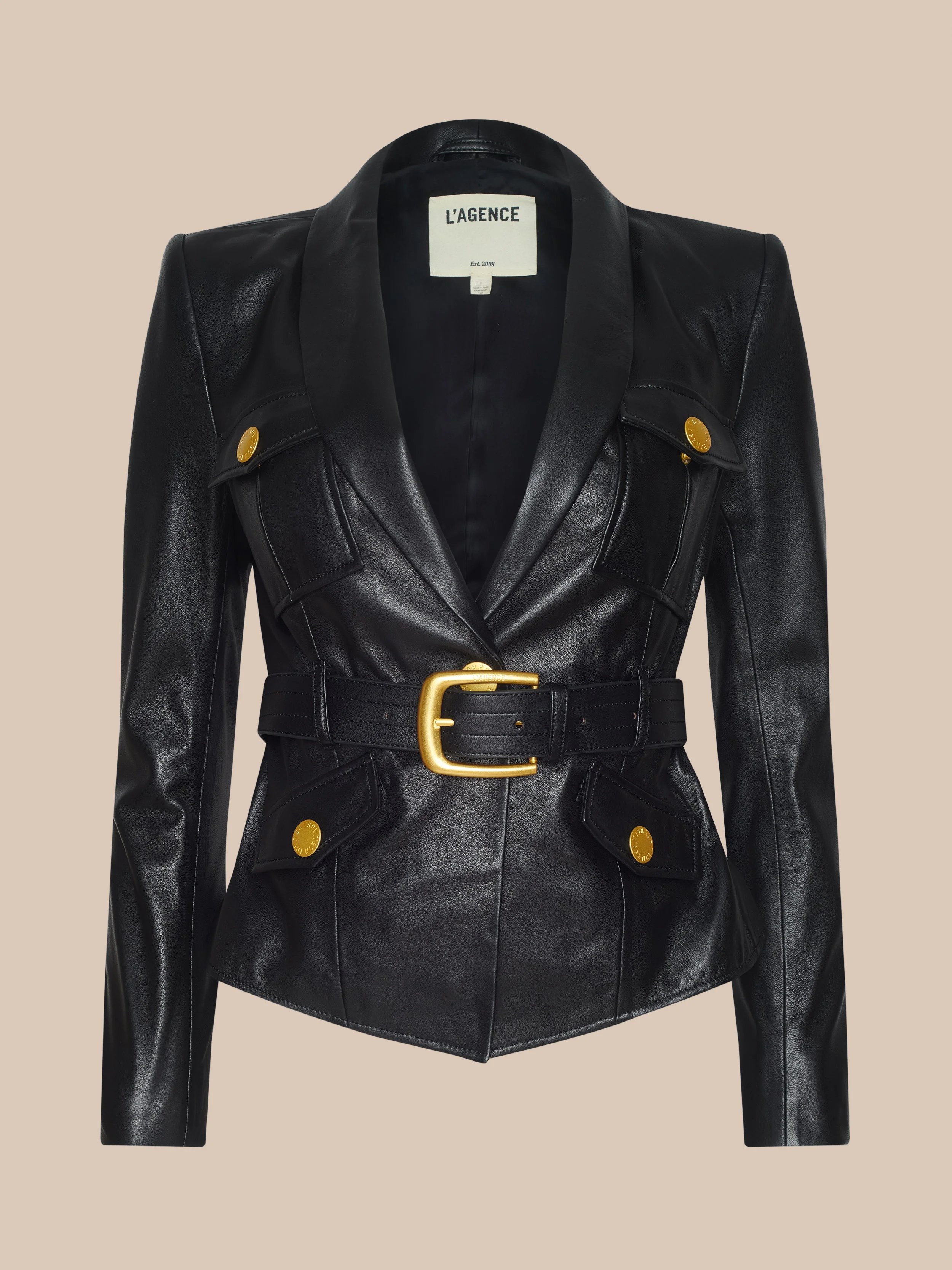 Wisteria Leather Blazer - 1