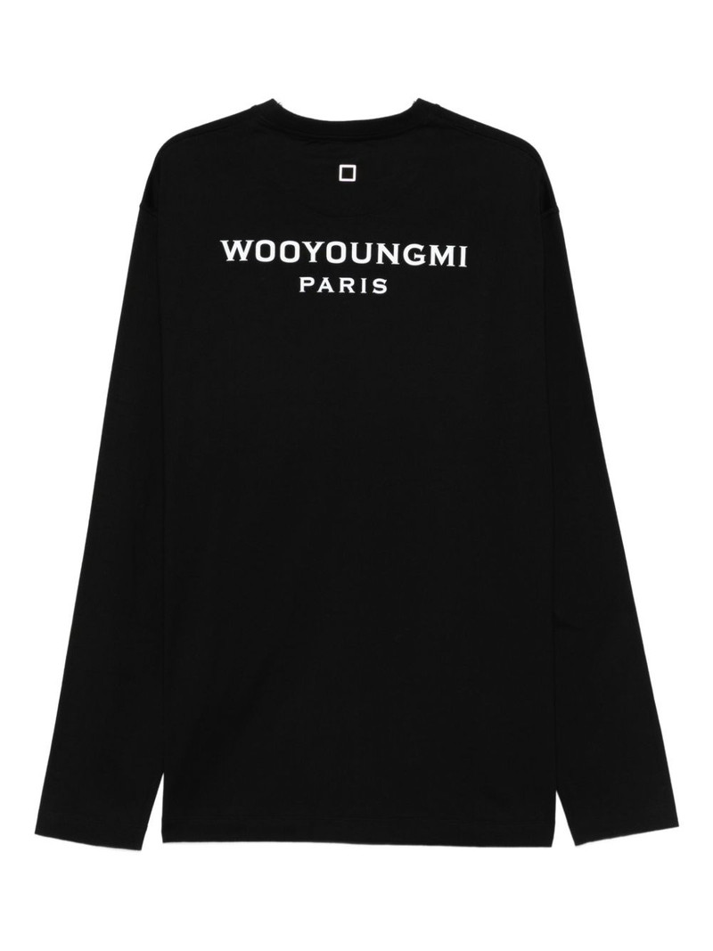 Wooyoungmi logo-print long-sleeve T-shirt outlook