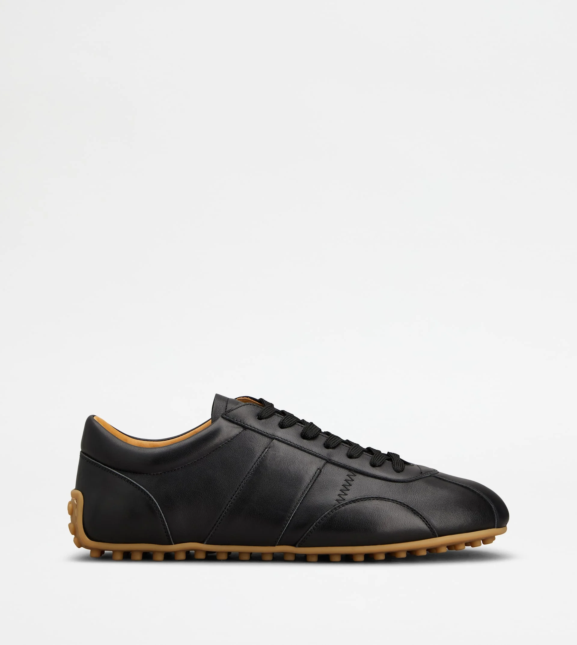 TOD'S T MARATHON SNEAKERS IN LEATHER - BLACK - 1