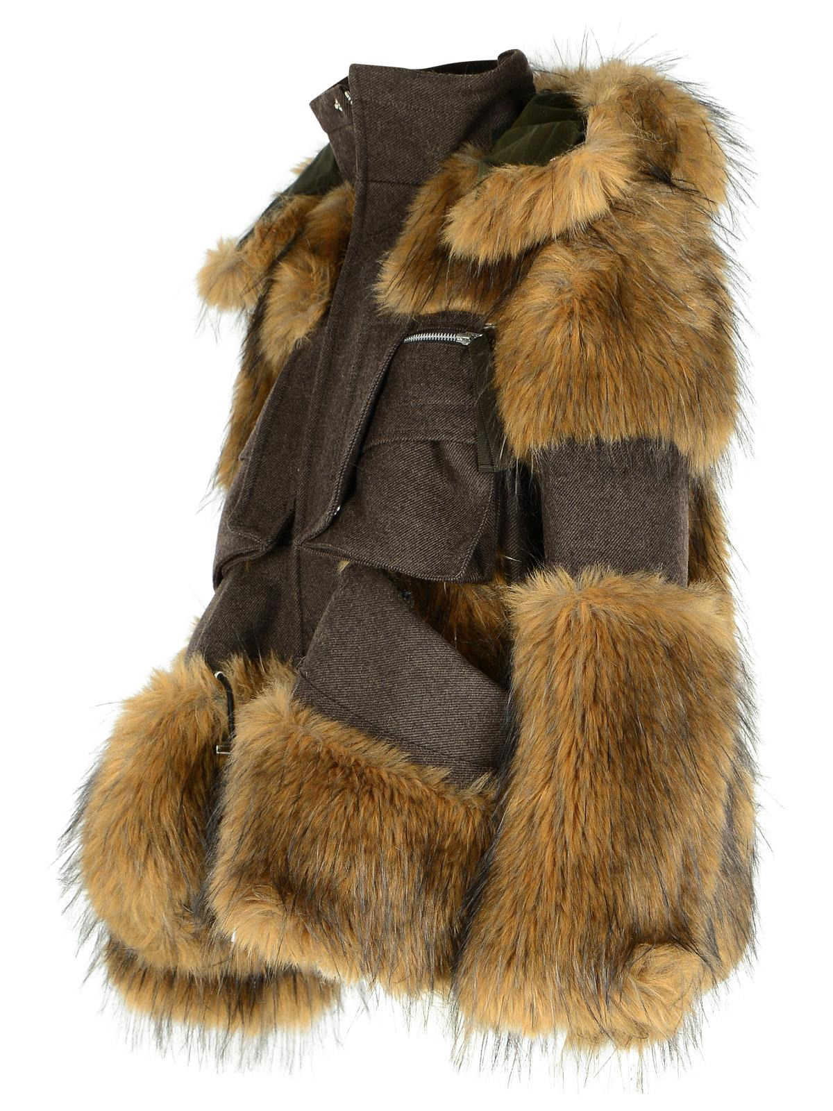 Sacai Brown Wool Jacket Women - 2