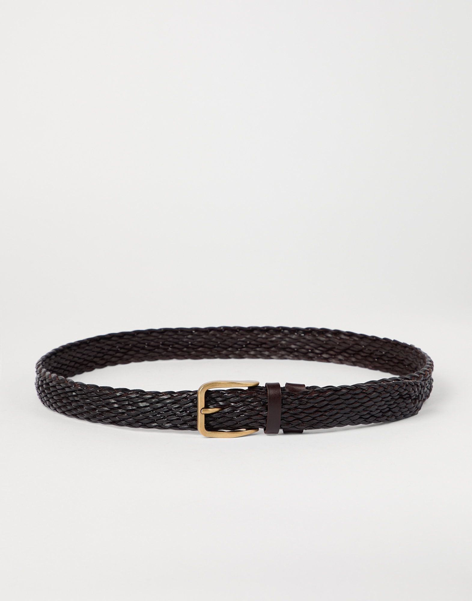 Brunello cucinelli リバースカーフスキン ベルト belt Belt with detailed buckle for Man in Tobacco | Brunello