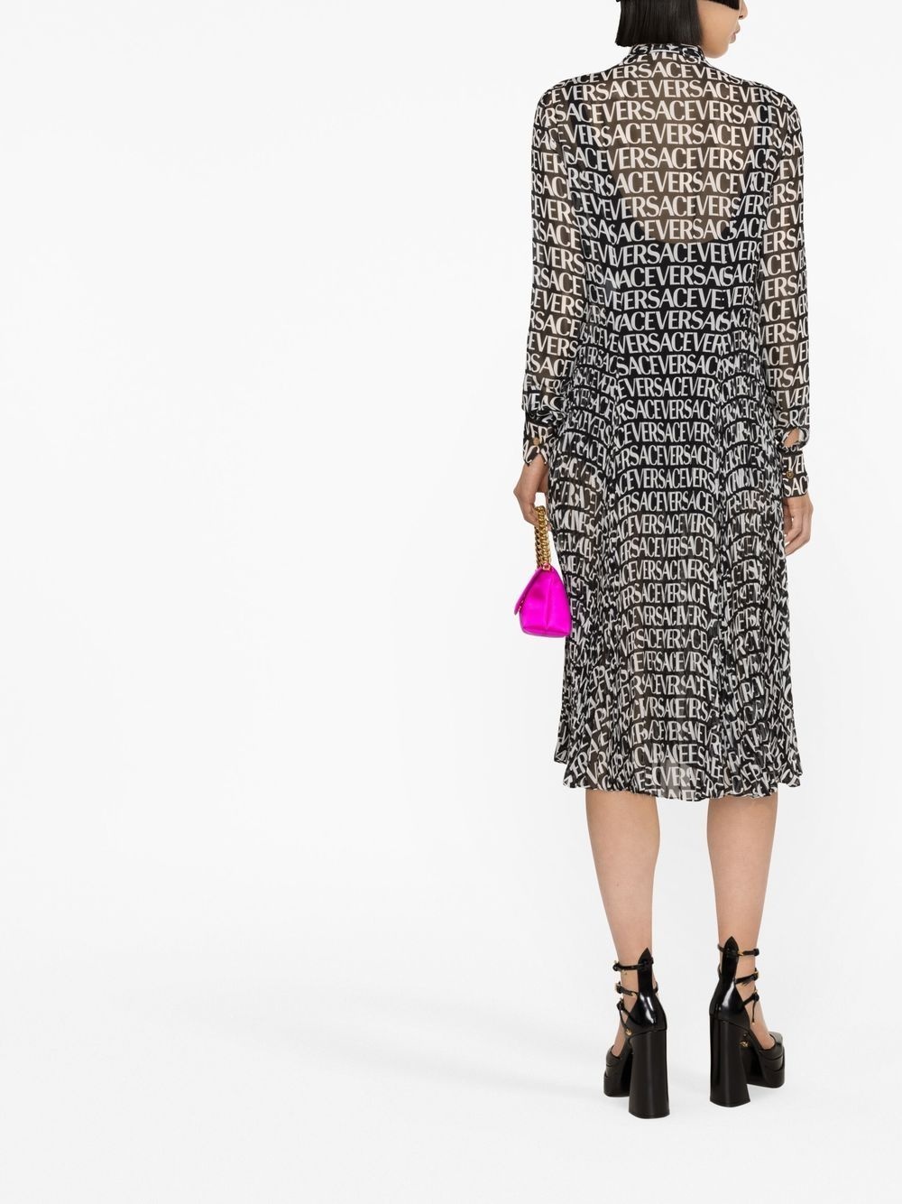 logo-print midi dress - 4