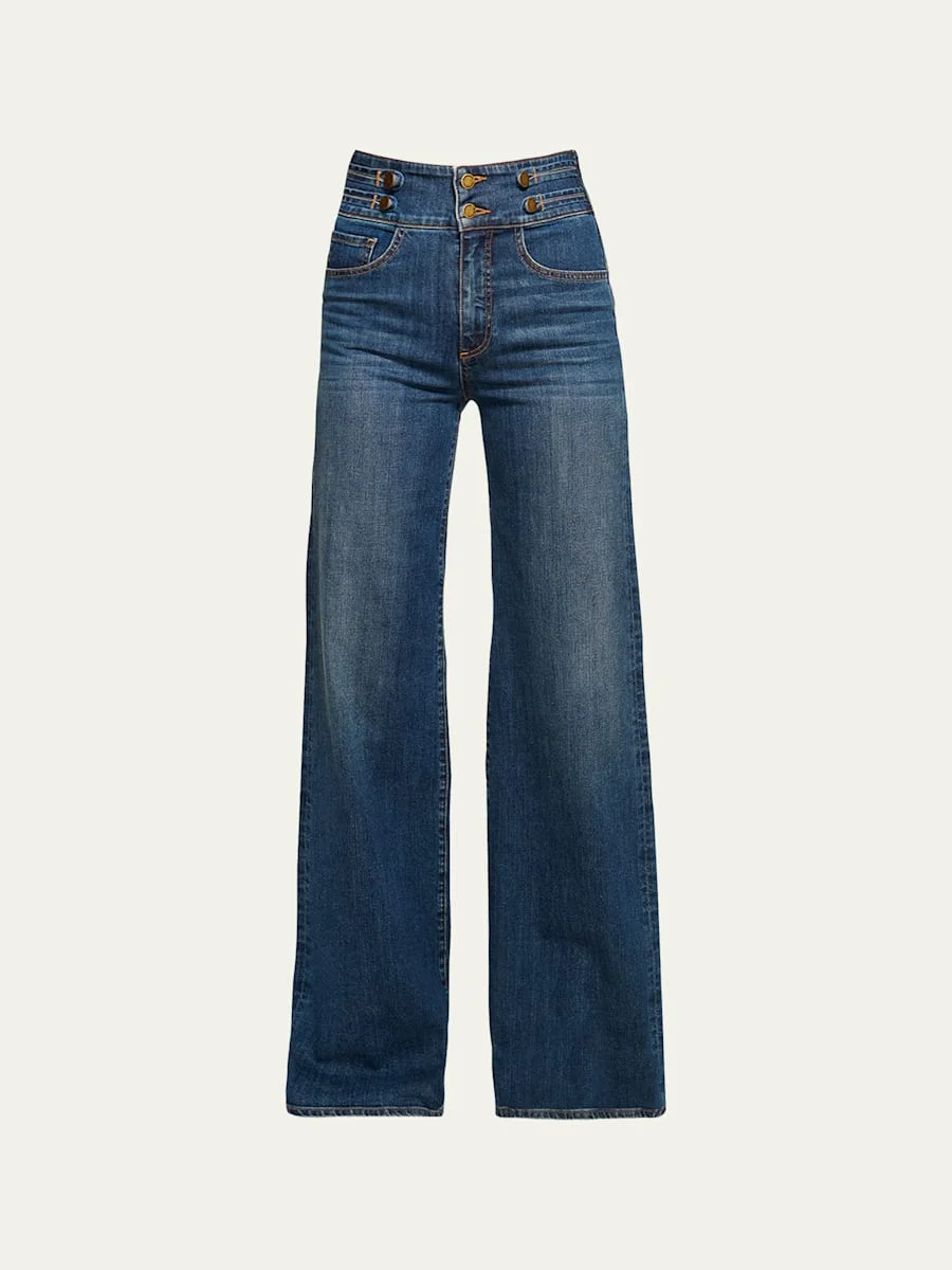 Liv High-Rise Wide-Leg Jeans - 1