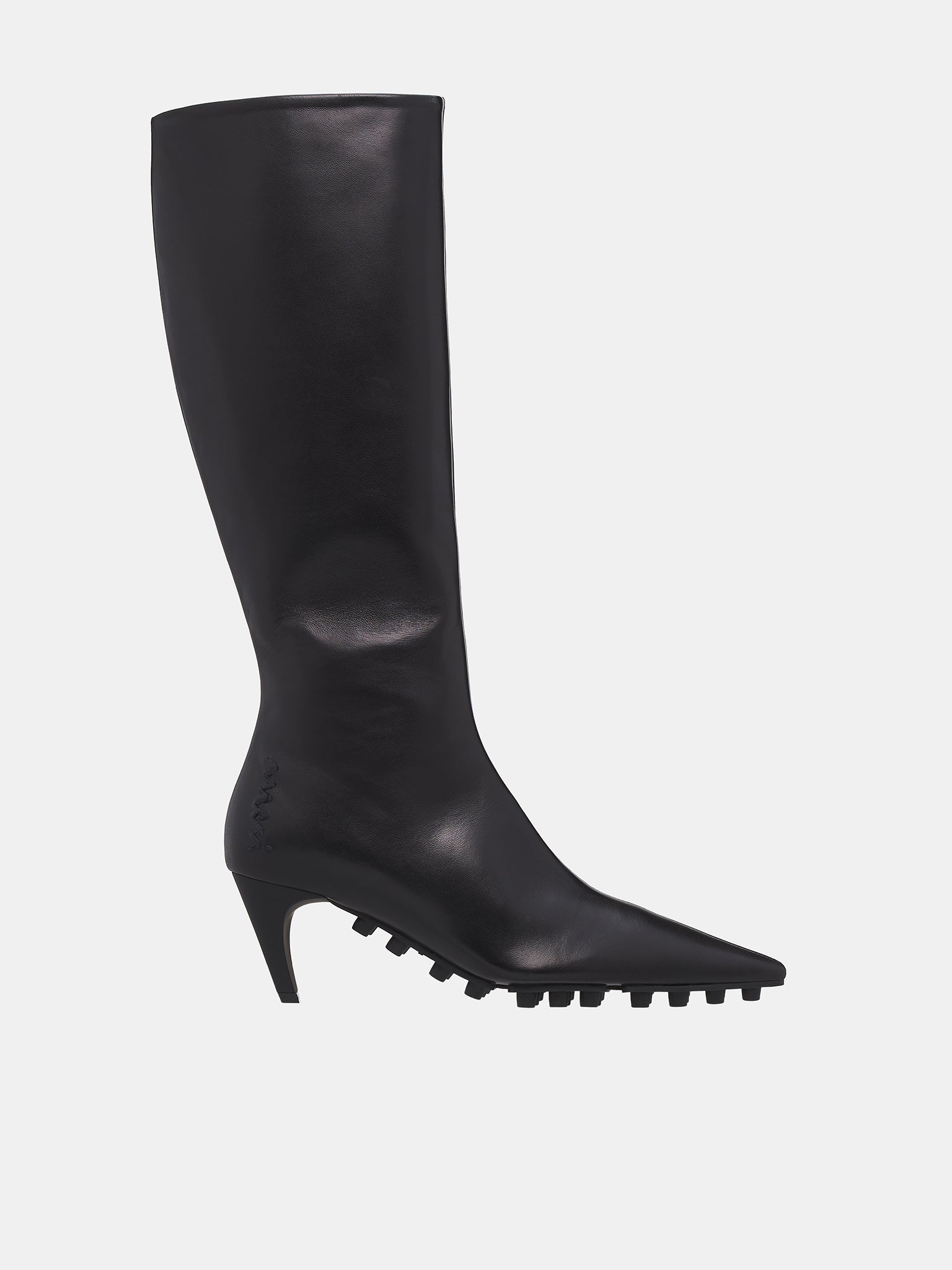 Nappa Knee-High Spike Boots - 1