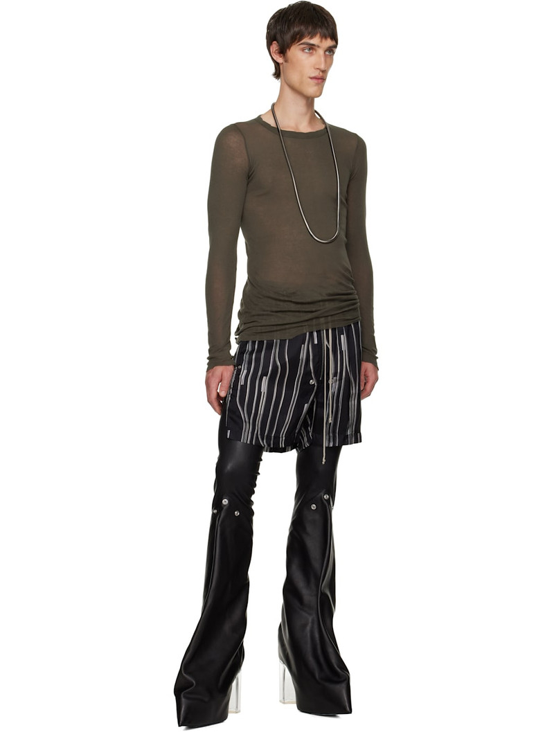 Rick Owens Black & Off-White Concordians Bela Boxers Shorts outlook