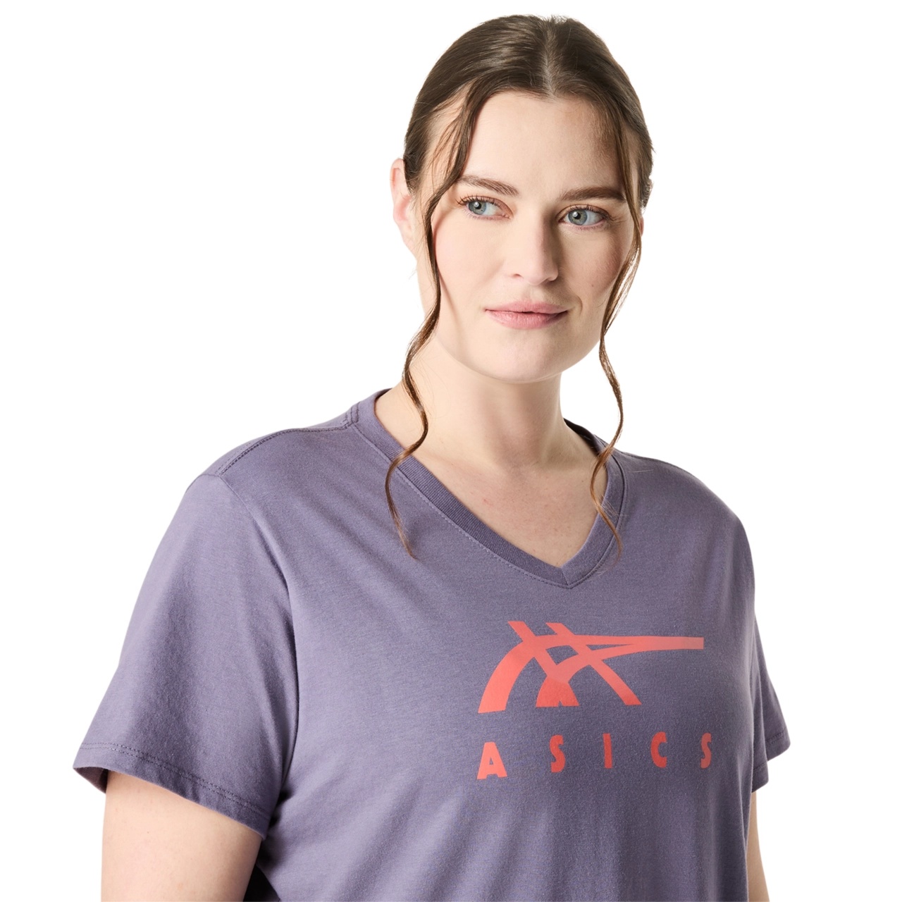 WOMEN'S ASICS STRIPES V-NECK - 4
