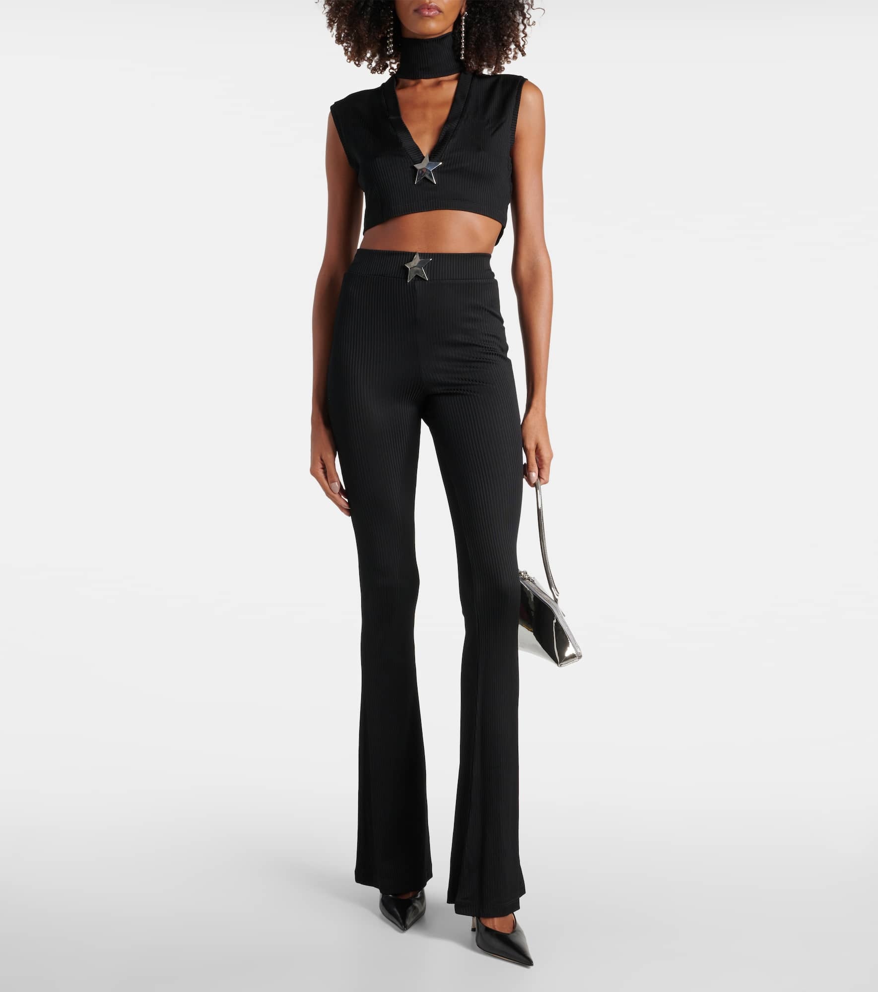 High-rise flared pants - 2