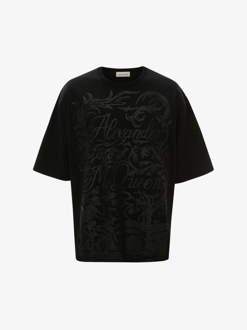 Blake Illustration Oversized T-shirt in Black 1