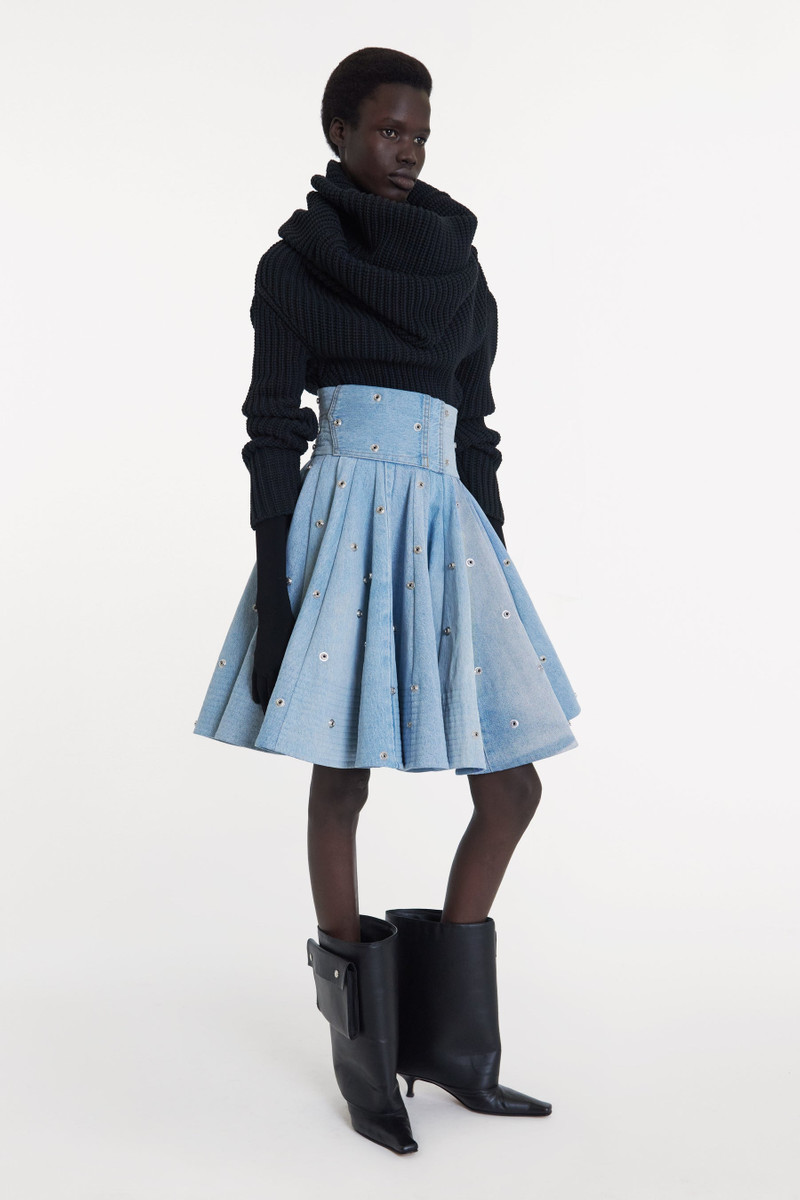KNIT SNOOD TOP 와 GLOVES BLACK 2
