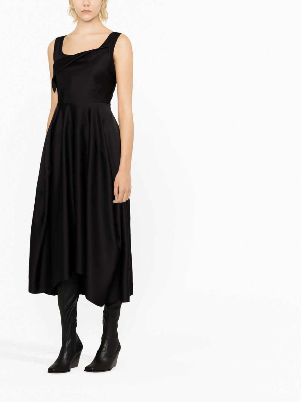 sleeveless pleated maxi dress - 3