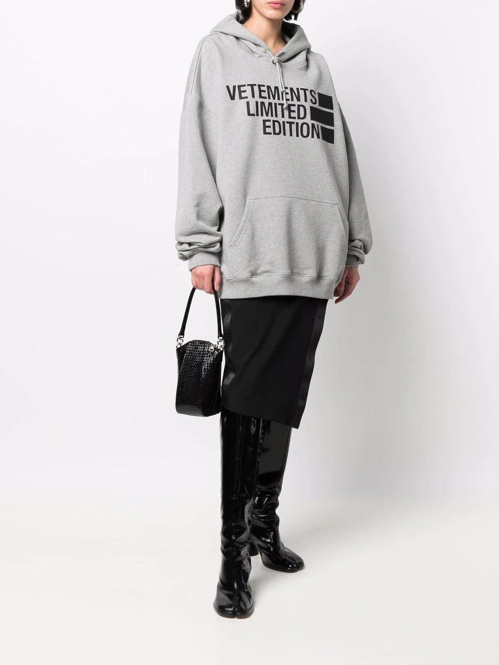 oversize logo-print hoodie - 3