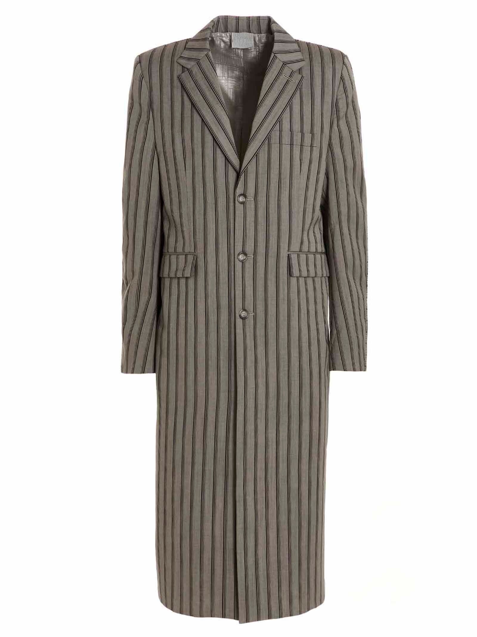 VTMNTS - Vtmnts Men Striped Long Coat - 1