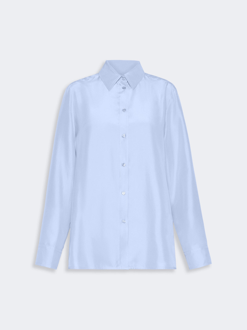 PALANCA Silk Habotai shirt - LIGHT BLUE 1