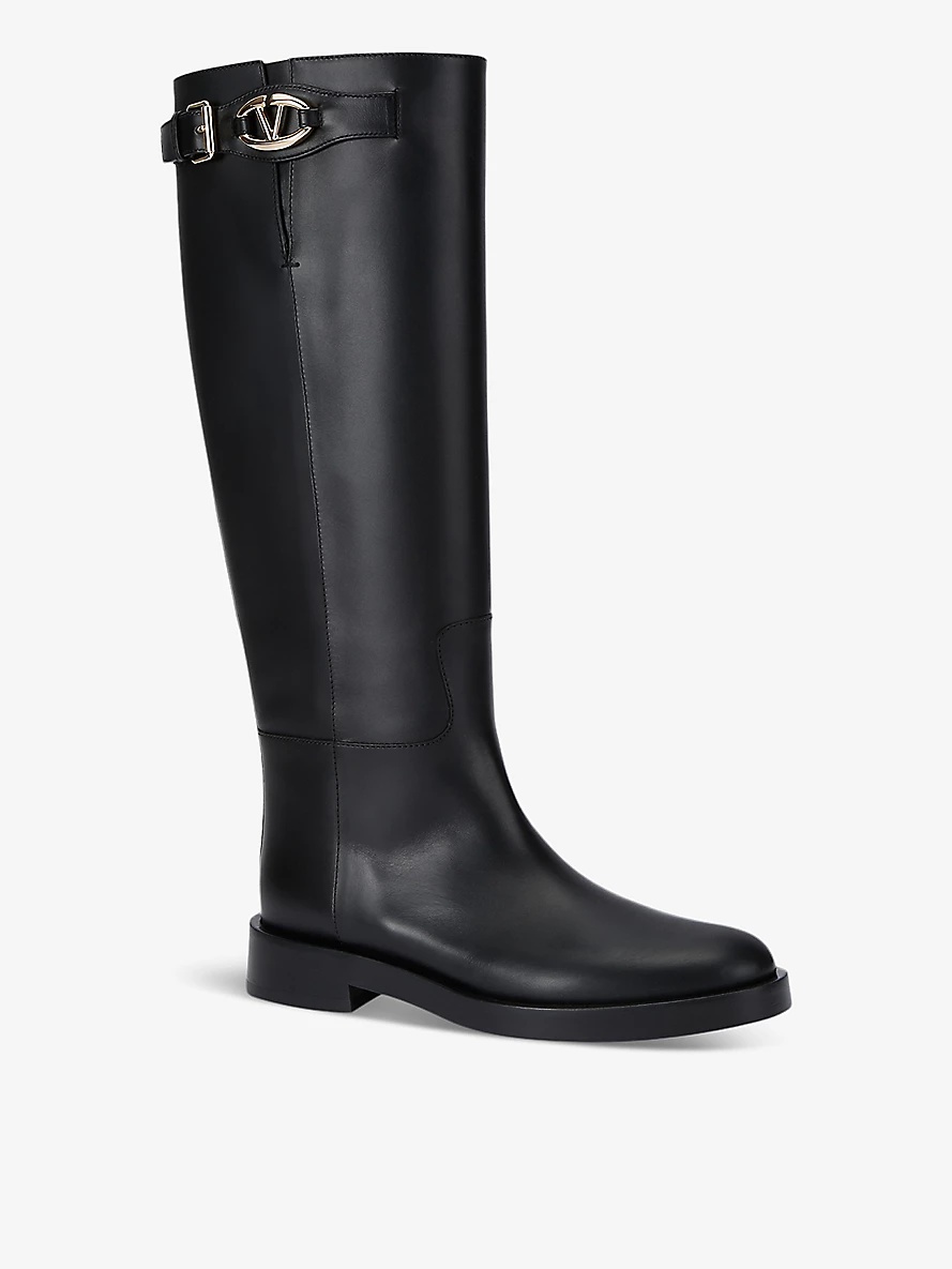 The Bold Edition VLogo leather knee-high boots - 2