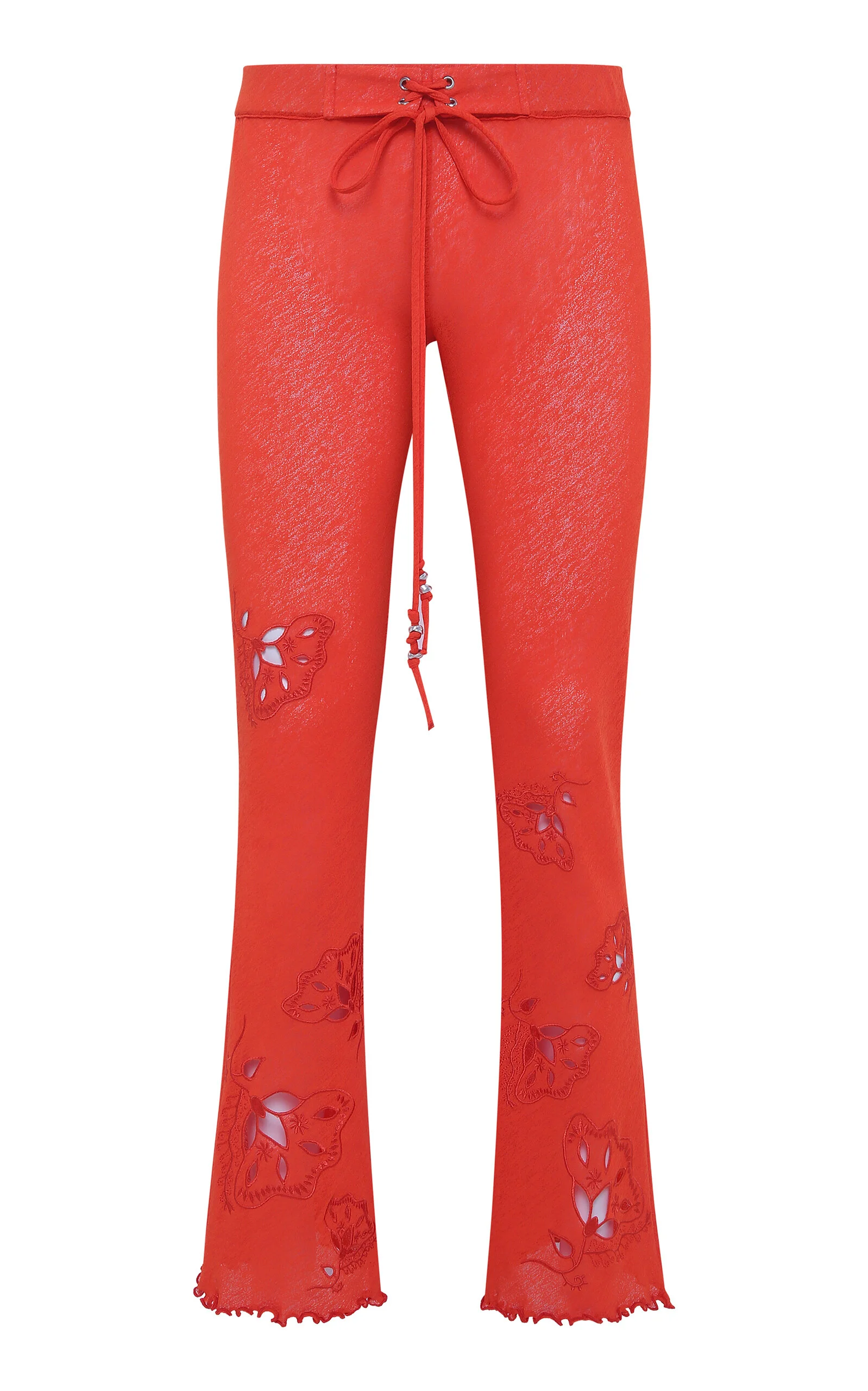 Dania Embroidered Mesh Flared Pants orange - 1
