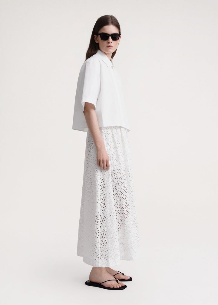 Broderie anglaise skirt white - 3