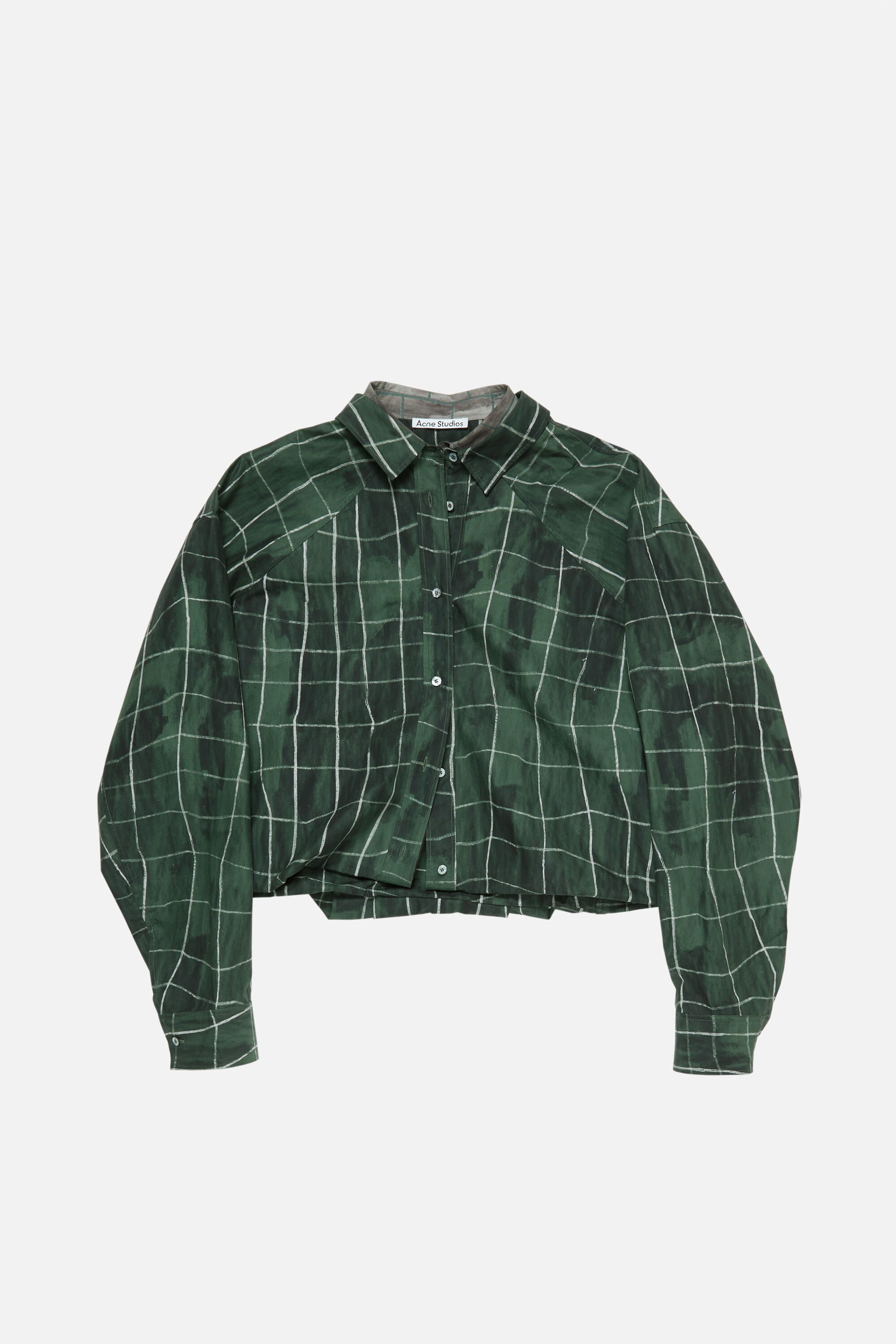 Layered check shirt - Green/grey - 6