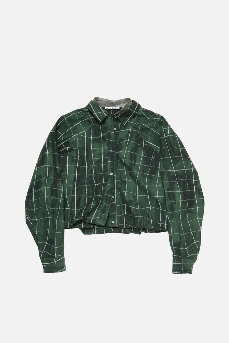 Layered check shirt - Green/grey 6