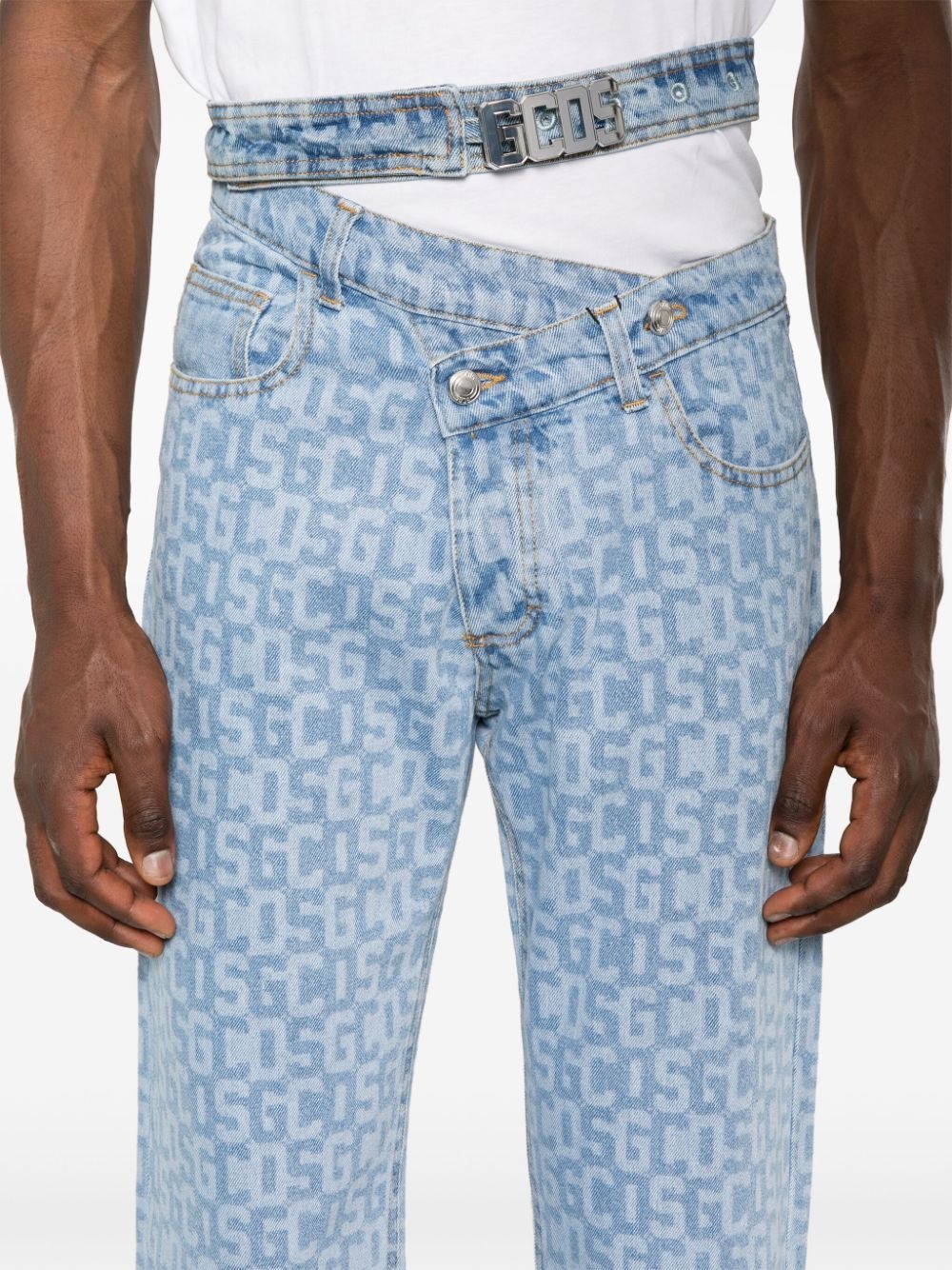 logo-print jeans - 5
