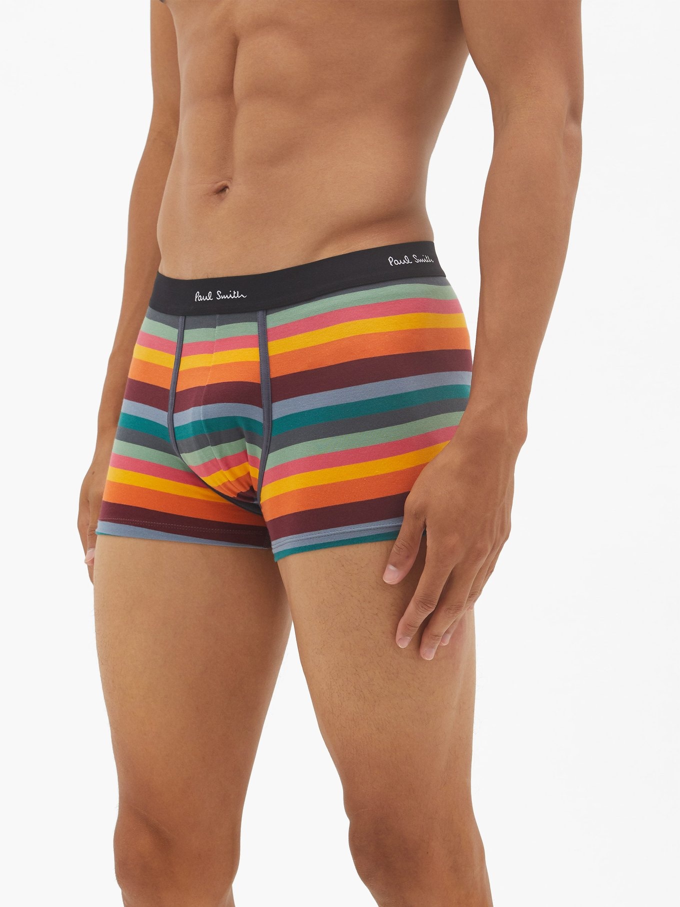 Artist-stripe cotton-blend boxer briefs - 2