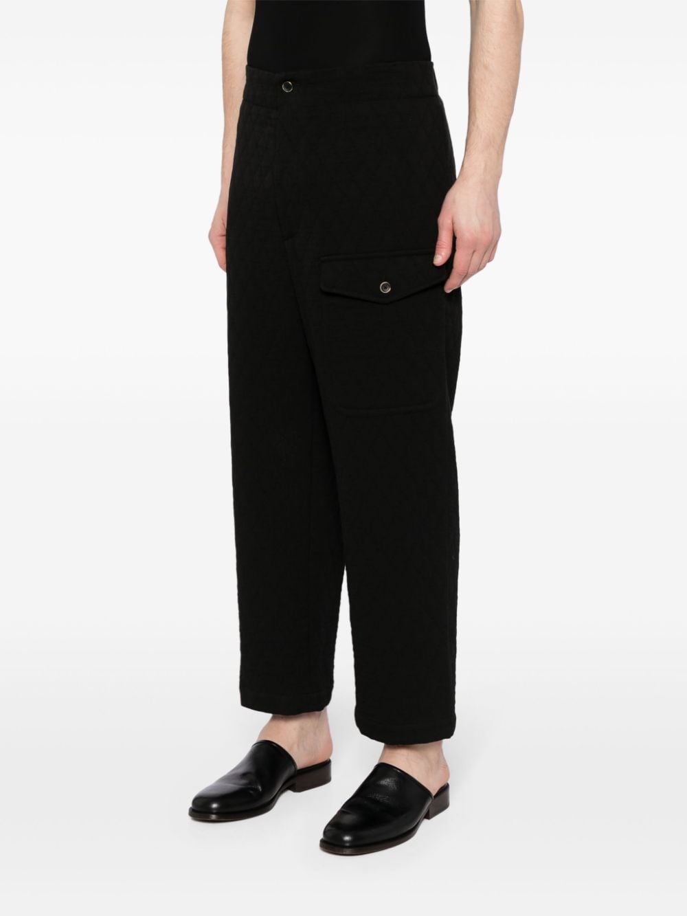 quilted cropped trousers - 3