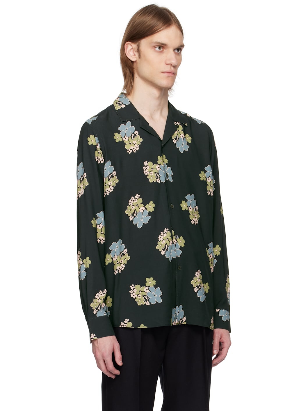 Black Floral Shirt - 2