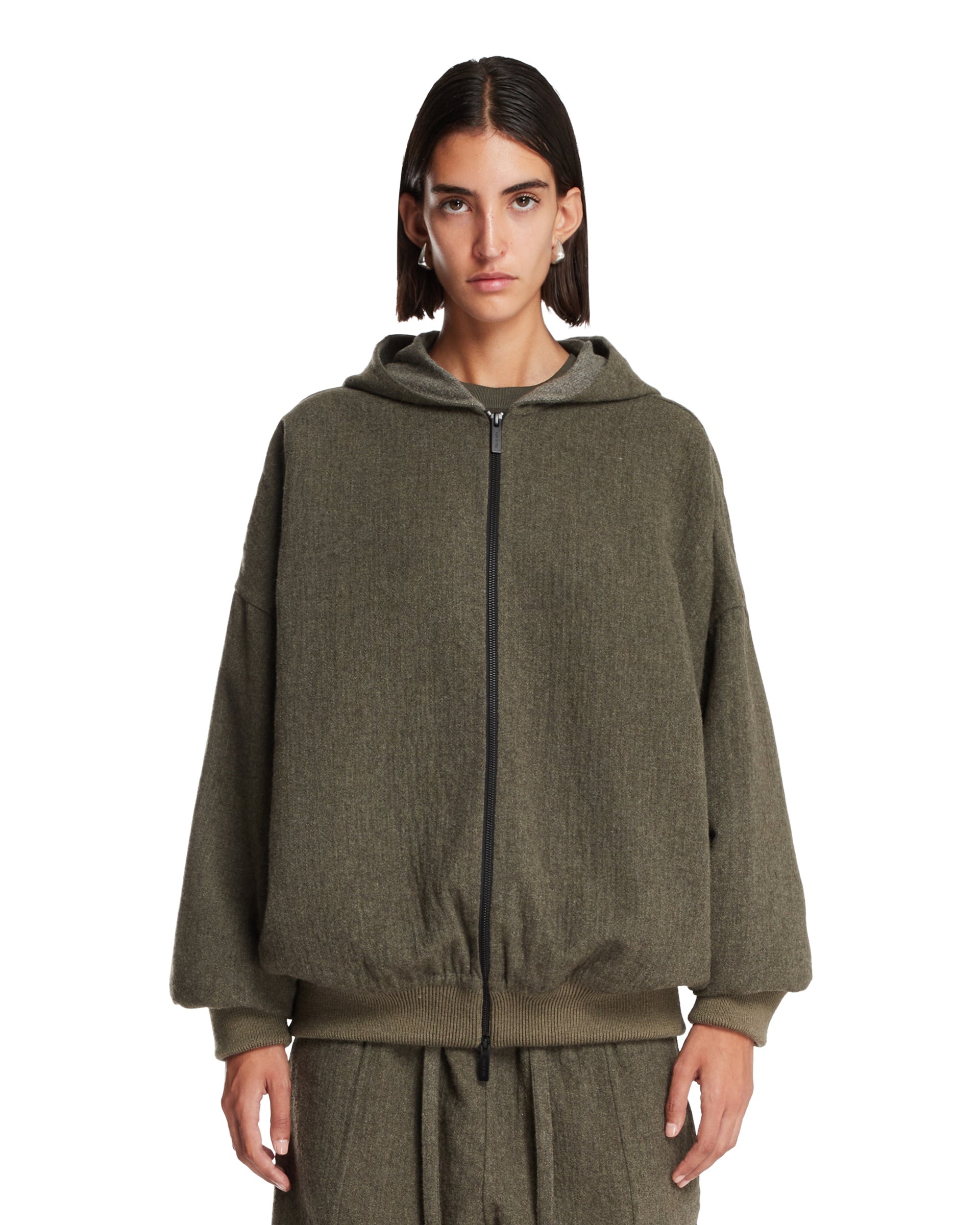 Green Zip-Up Sweatshirt - 1
