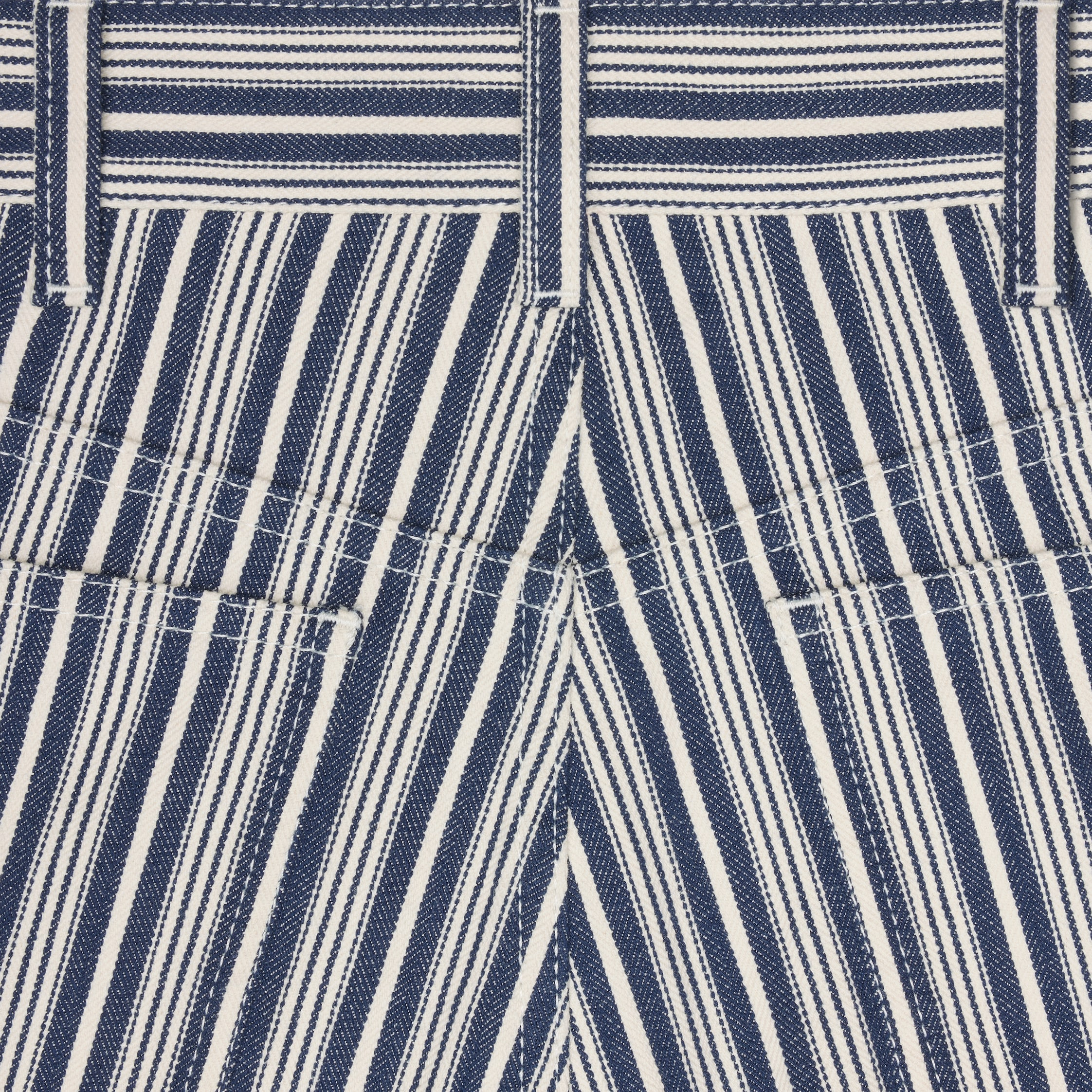 lulu jeans in hickory striped cotton - 3