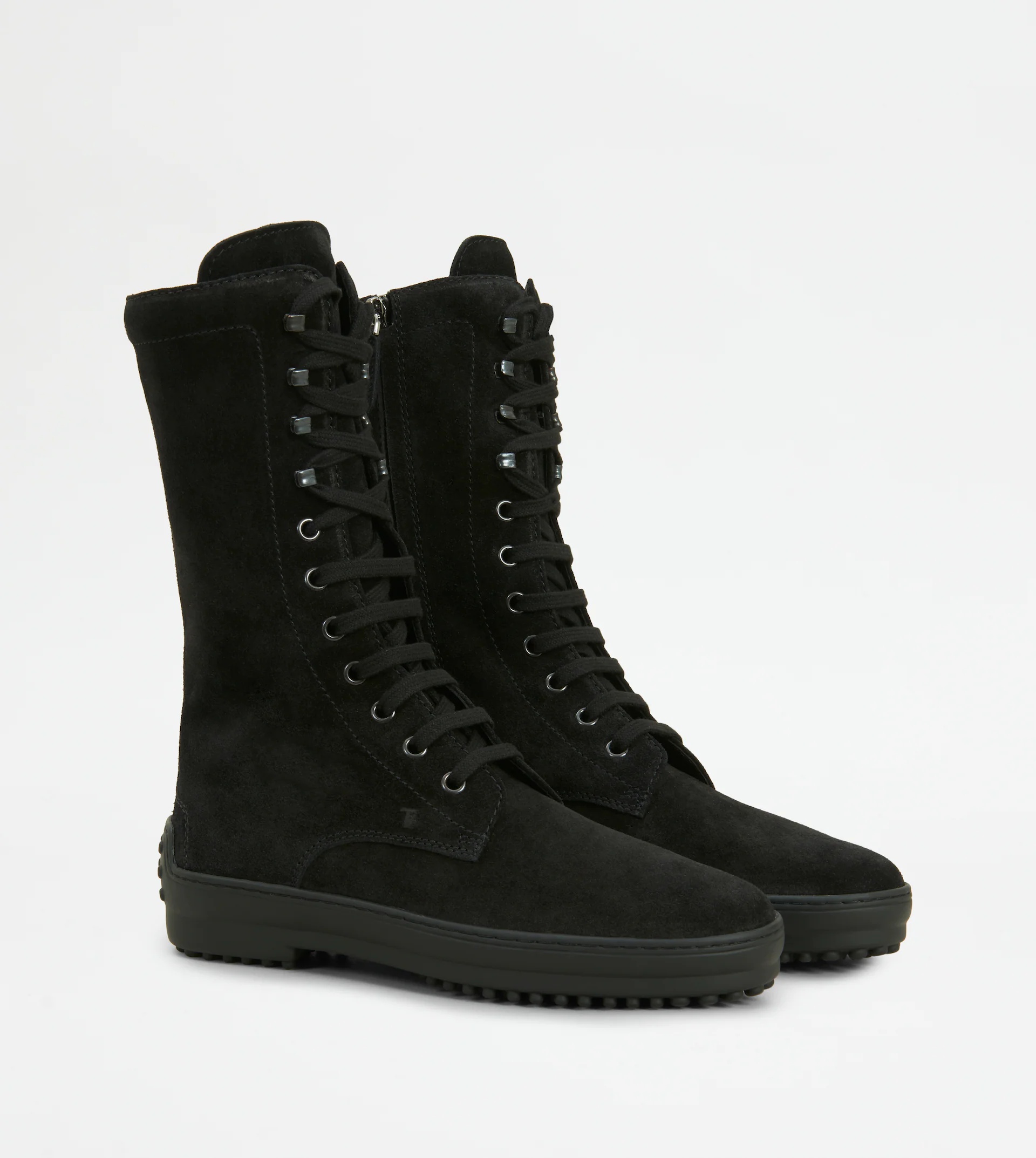 WINTER GOMMINO ANKLE BOOTS IN SUEDE - BLACK - 3