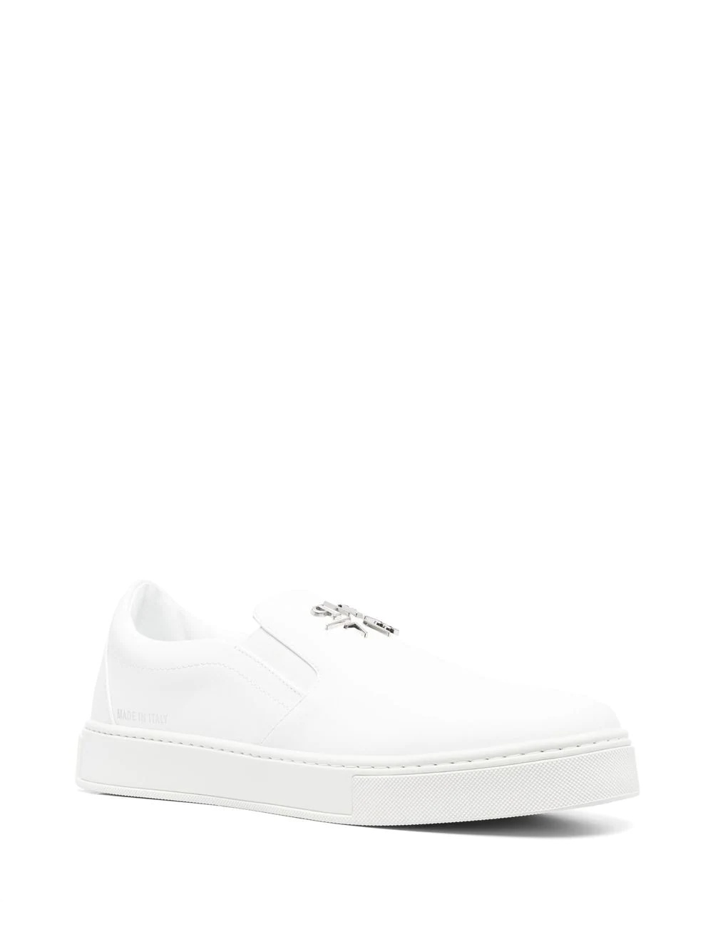 logo-plaque slip-on sneakers - 2