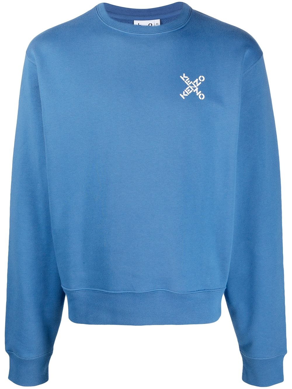 logo-print cotton sweatshirt - 1