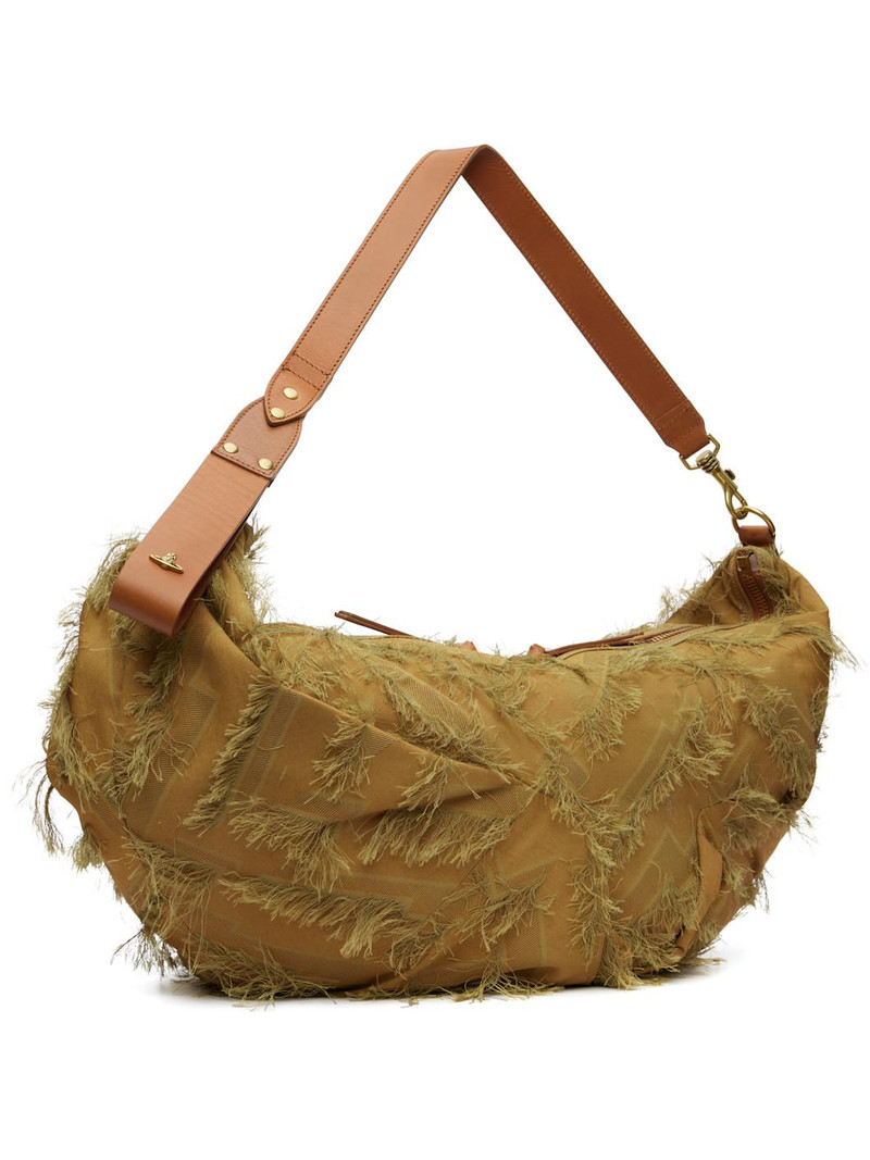 Vivienne Westwood Brown Fringes Fil Coupe' Agnes Large Shoulder Bag outlook