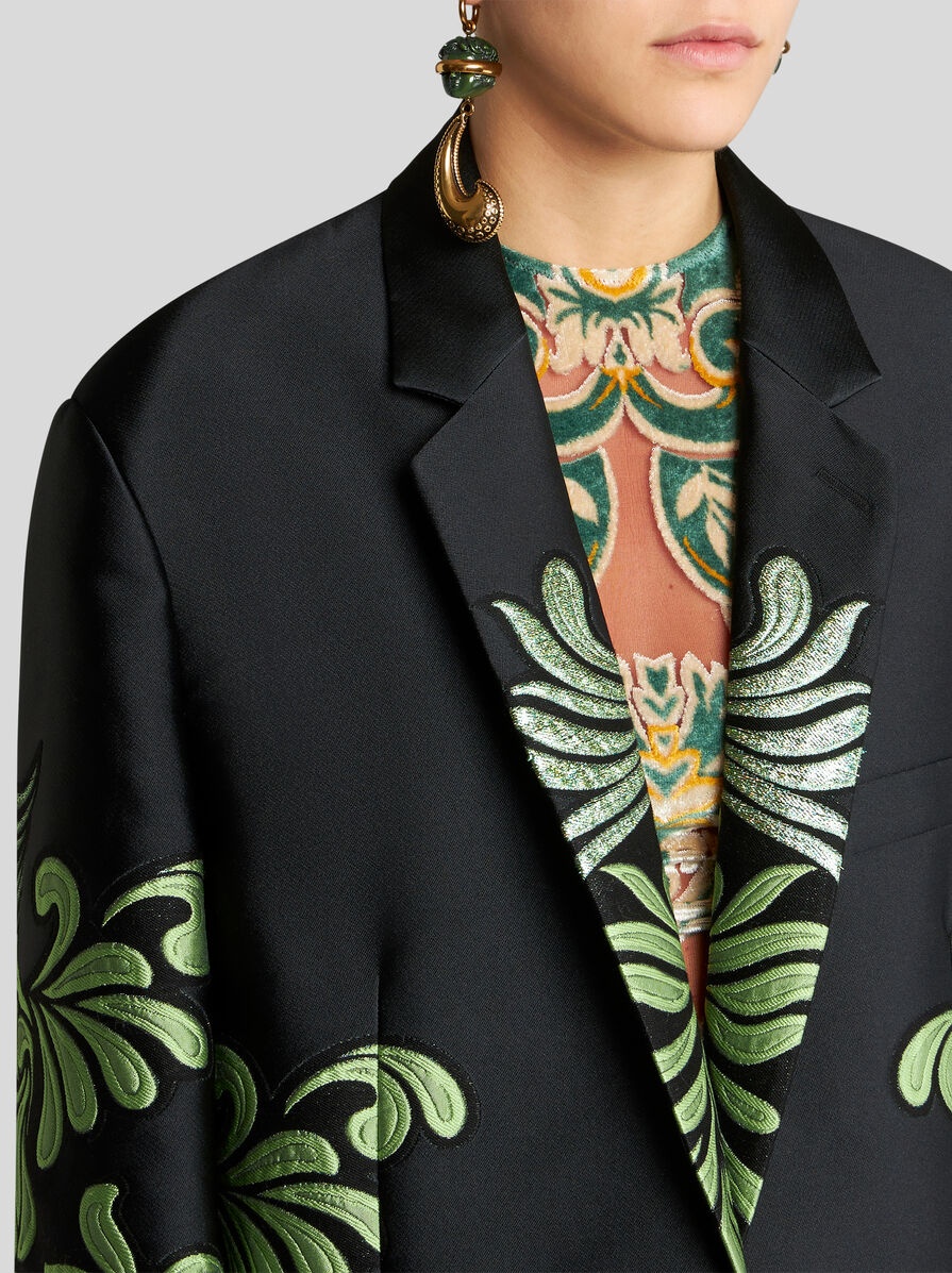 JACQUARD BROCADE COAT - 3
