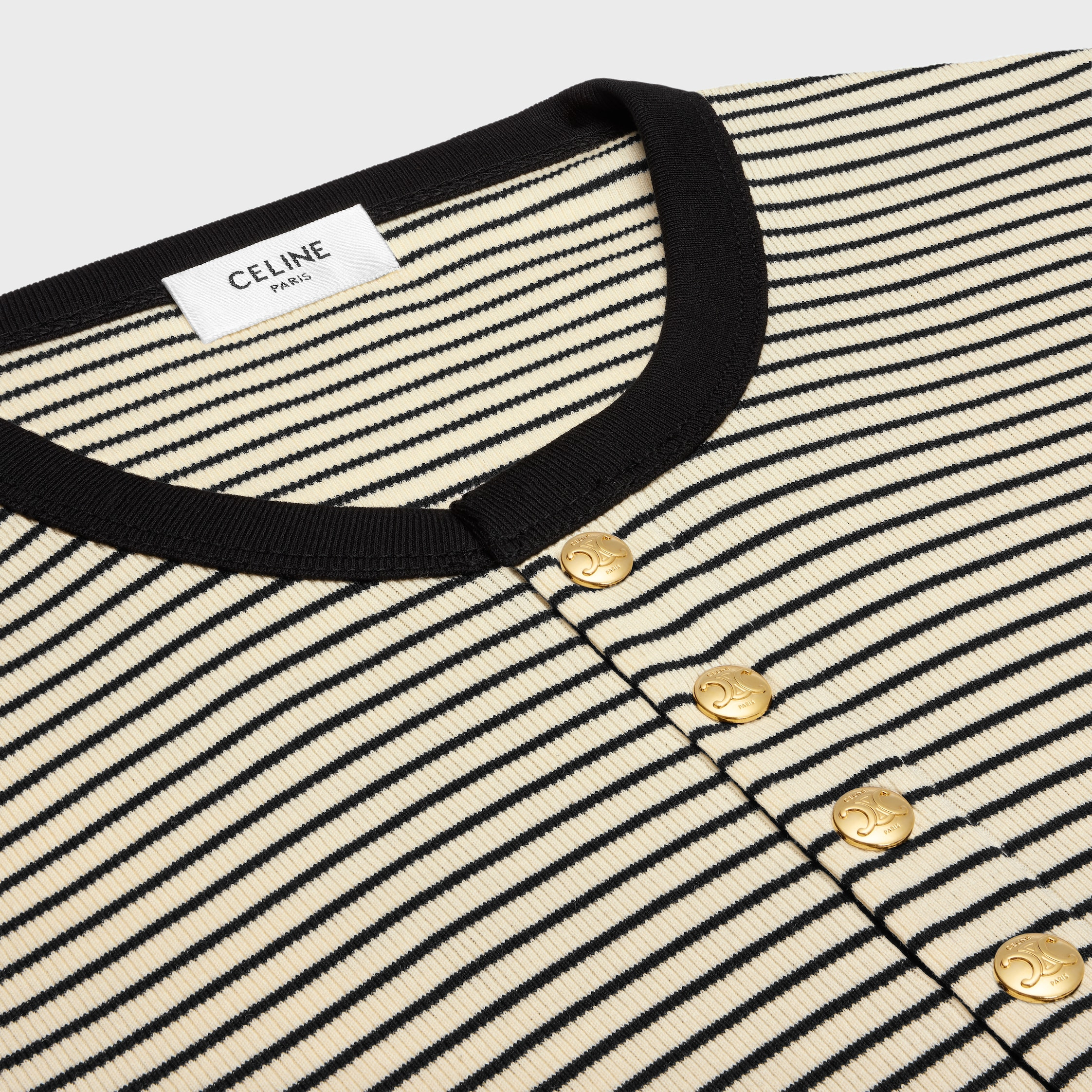 triomphe t-shirt in striped cotton - 3