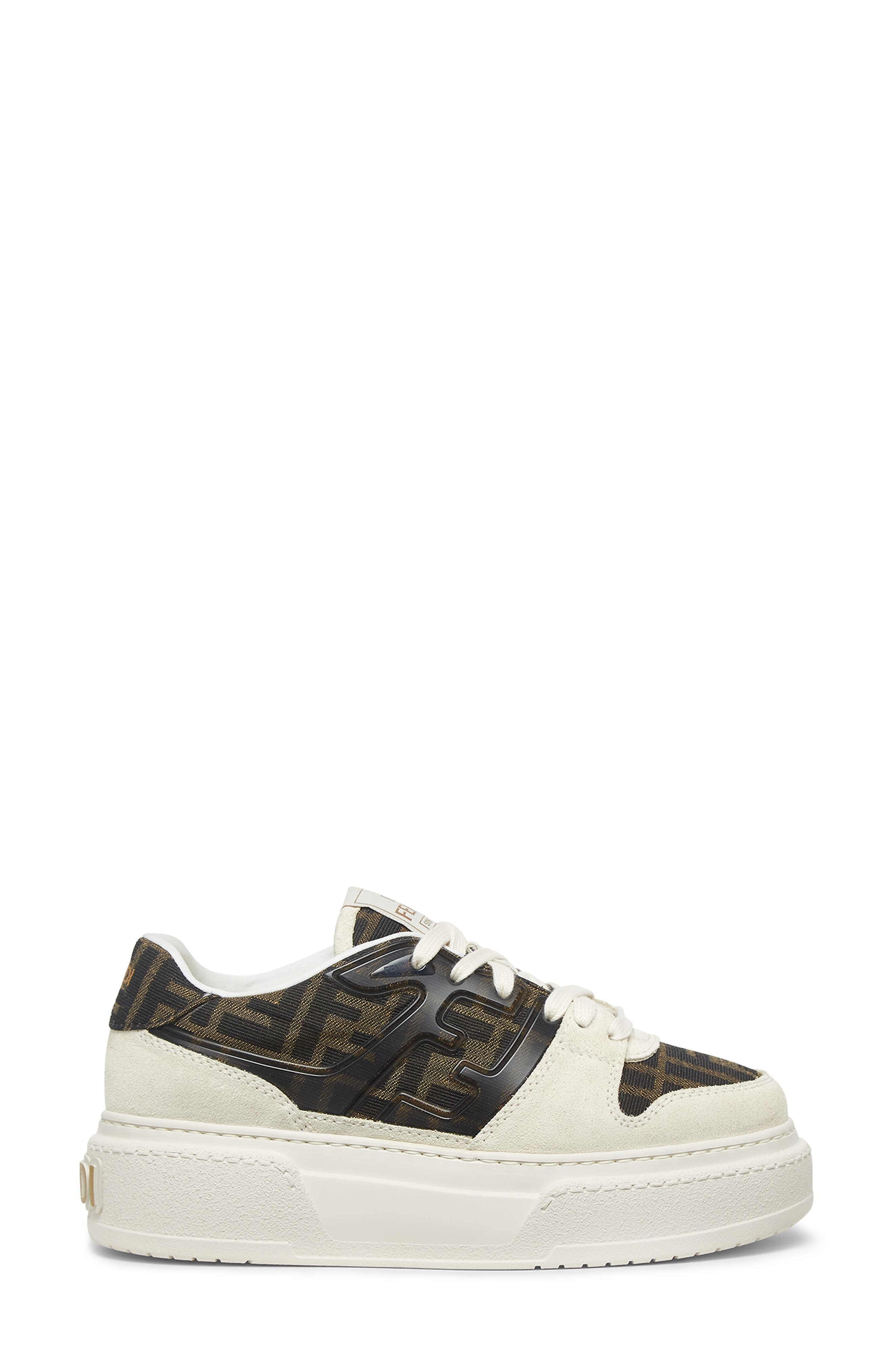 Fendi Match Platform Sneaker in Crema/Tobacco at Nordstrom - 2