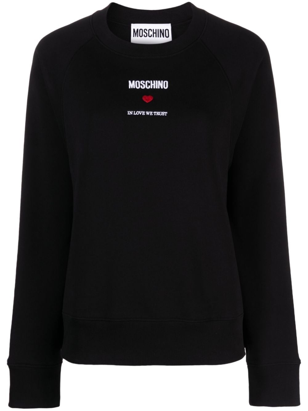 embroidered-logo cotton sweatshirt - 1