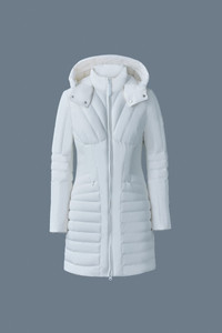 MACKAGE OKSANA Smocked detail long down coat | REVERSIBLE